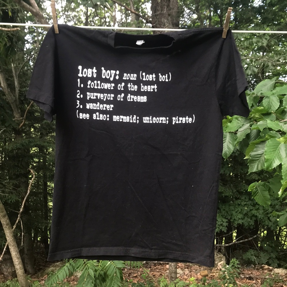 Lost Boy T-shirt; size medium